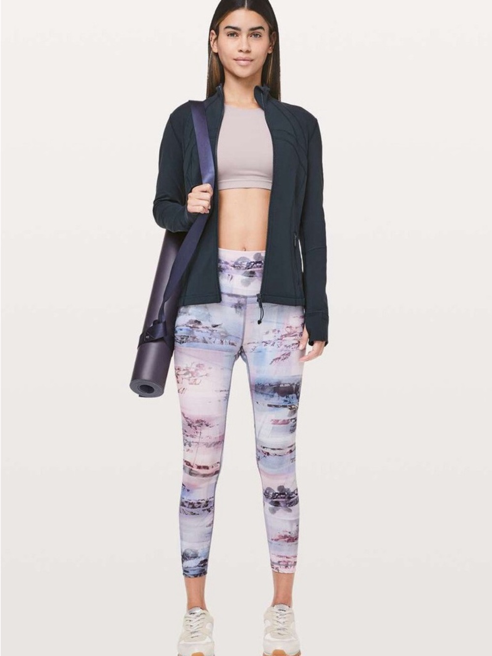 Lululemon Wunder Under Crop High Rise Legging Sunrise Silhouette Size 8